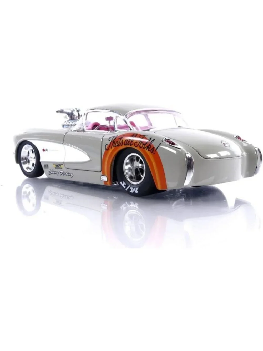 Vintage 1957 Corvette Die-Cast Car with Bugs Bunny Figure - Collectible Toy for